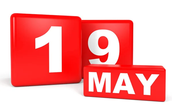 May 19. Calendar on white background. — Stock Photo, Image