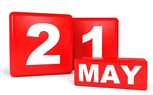 Le 22 mai. Texte 3d sur fond blanc . — Photo de stock par ...