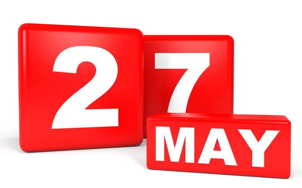 May 27. Calendar on white background. — Stock Photo, Image