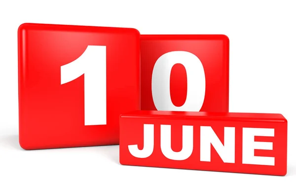 Calendar. 10 June. — Stock Photo © iCreative3D #61244809