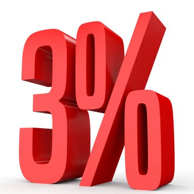 Three percent off. Discount 3 %.