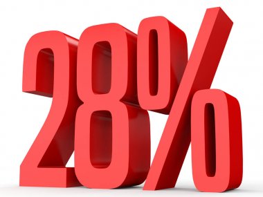 Twenty eight percent off. Discount 28 %.
