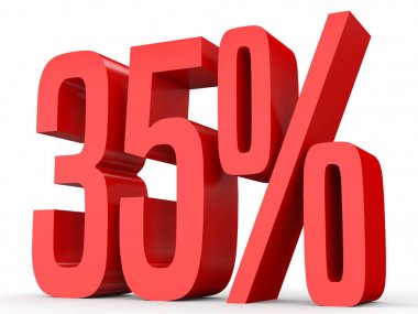 Thirty five percent off. Discount 35 %.