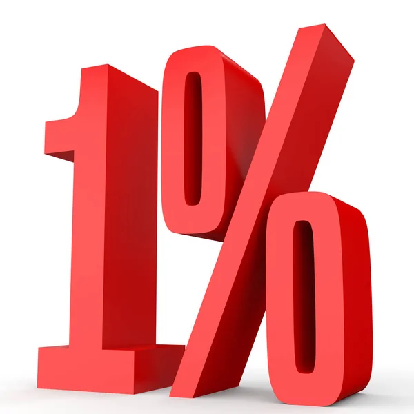 Ein Prozent Ermäßigung. Rabatt 1%. — Stockfoto