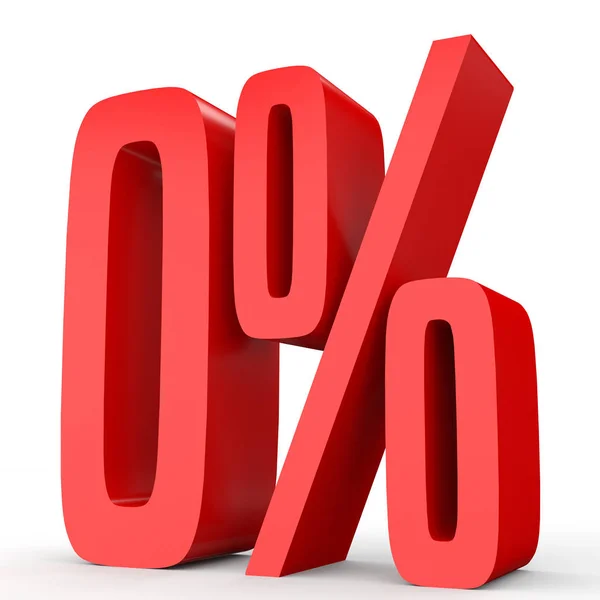 Zero percent off. Discount 0 %. — Stock Photo, Image