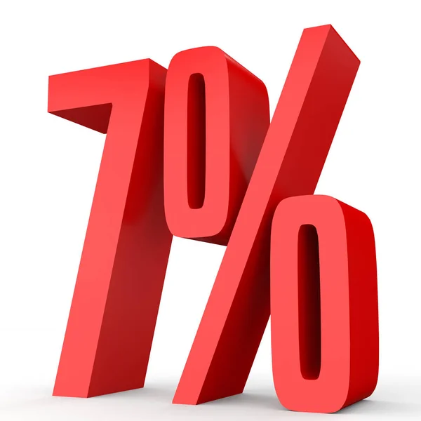 Seven percent off. Discount 7 %. — 图库照片