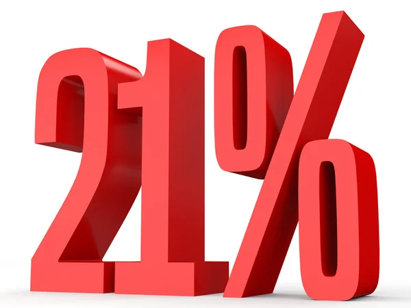 Twenty one percent off. Discount 21 %. — Zdjęcie stockowe