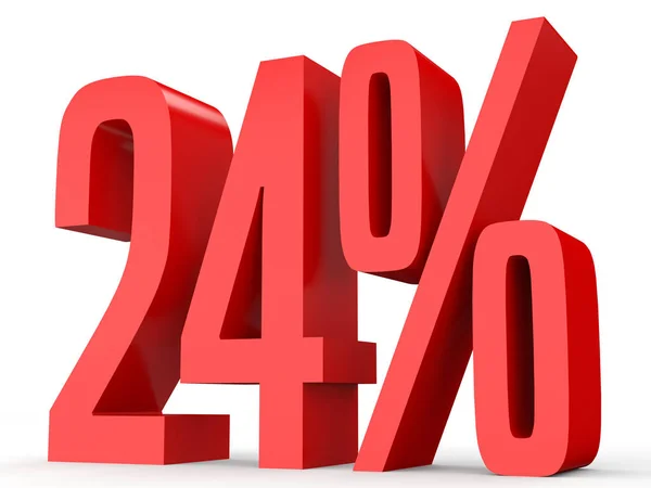 Twenty four percent off. Discount 24 %. — Stock Photo, Image