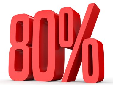 Eighty percent off. Discount 80 %.