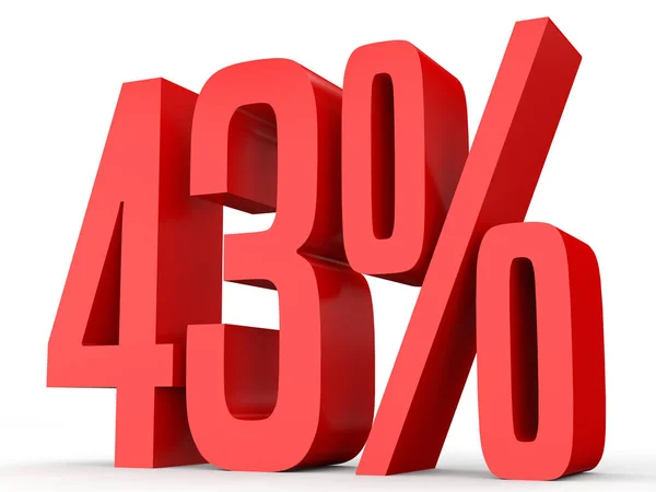 Forty three percent off. Discount 43 %. — Stock Photo, Image