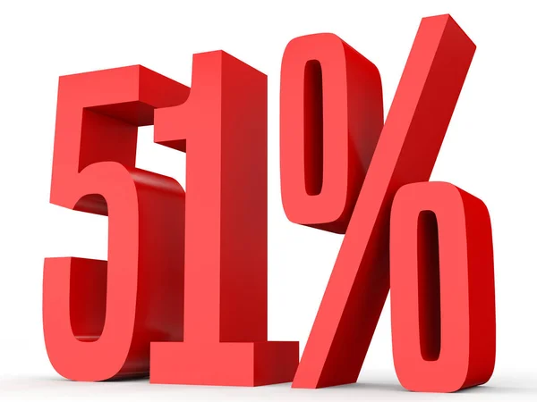 Fifty one percent off. Discount 51 %. — Stock Photo, Image