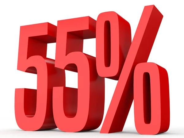 Fifty five percent off. Discount 55 %. — 图库照片