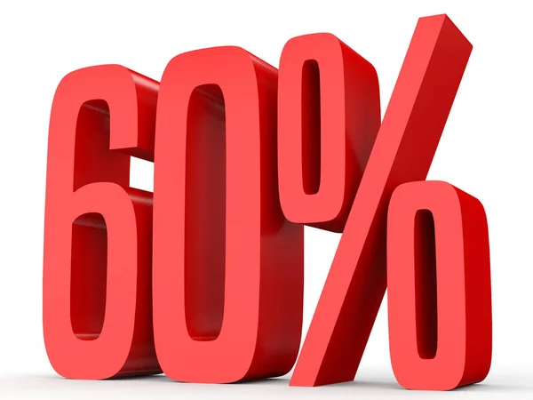 Sixty percent off. Discount 60 %. — 图库照片