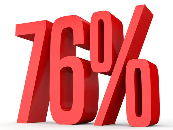 Seventy six percent off. Discount 76 %. — Stock Photo, Image