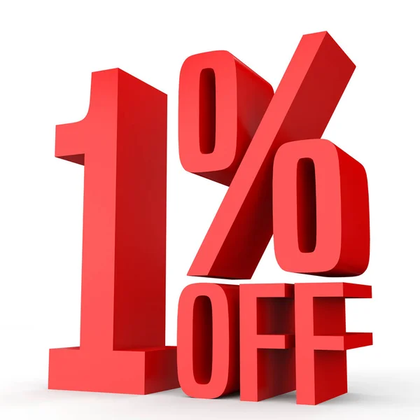 One percent off. Discount 1 %. — Stock fotografie