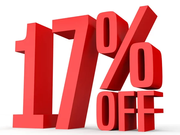 Seventeen percent off. Discount 17 %. — Stockfoto