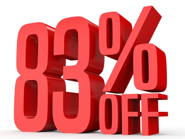 Eighty three percent off. Discount 83 %. — Stock Photo, Image