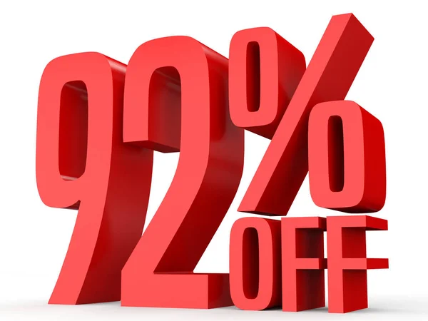 Ninety two percent off. Discount 92 %. — Stock Photo, Image
