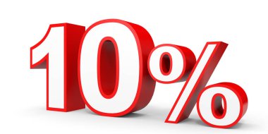 Ten percent off. Discount 10 %.