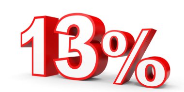 Thirteen percent off. Discount 13 %.