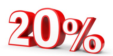 Twenty percent off. Discount 20 %.
