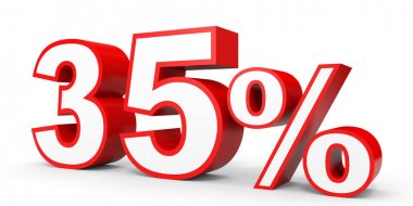 Thirty five percent off. Discount 35 %.