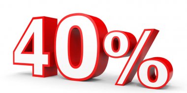 Forty percent off. Discount 40 %.