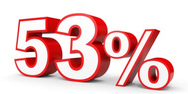 Fifty three percent off. Discount 53 %.