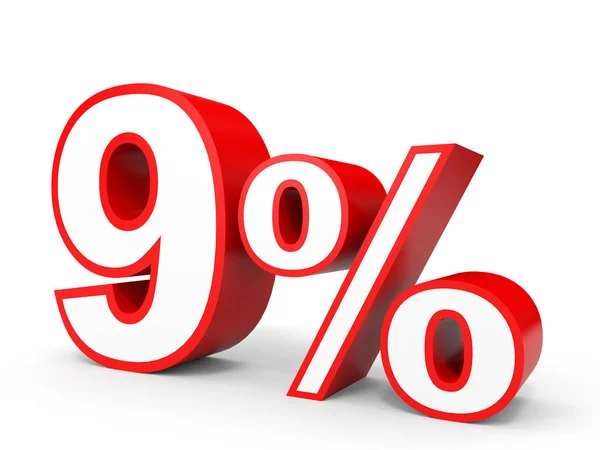 Nine percent off. Discount 9 %. — Stock Photo, Image