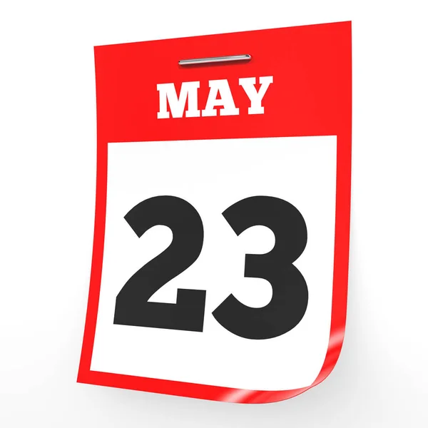 23 de mayo. Calendario sobre fondo blanco . — Foto de Stock