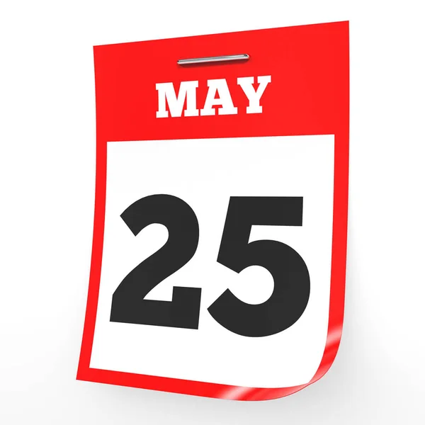 May 25. Calendar on white background. — Stock Photo, Image