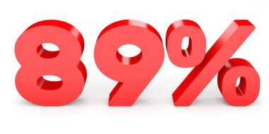 Eighty nine percent off. Discount 89 %.