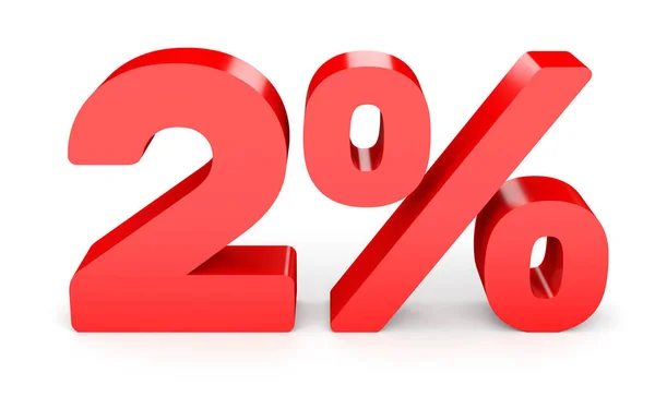 Two percent off. Discount 2 %. — Stock fotografie