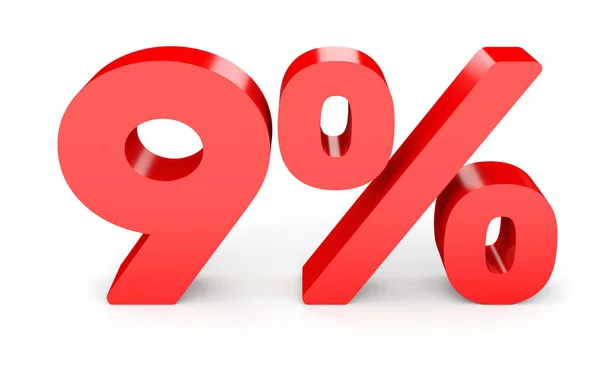 Nine percent off. Discount 9 %. — Stock Fotó
