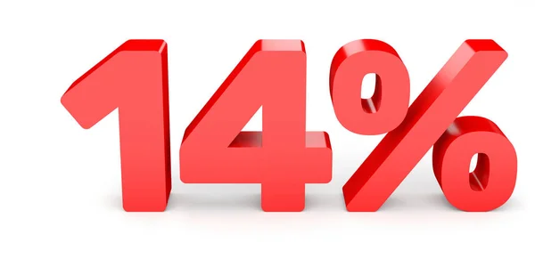 Fourteen percent off. Discount 14 %. — Stock Photo, Image