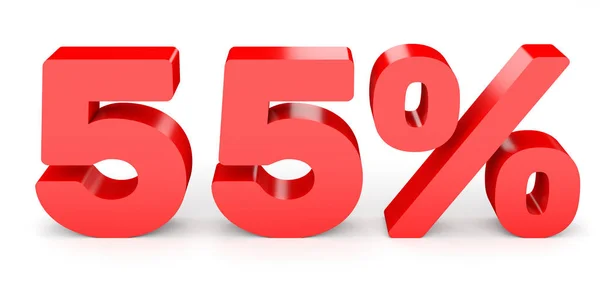 Fifty five percent off. Discount 55 %. — 图库照片