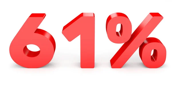 Sixty one percent off. Discount 61 %. — Stock Photo, Image