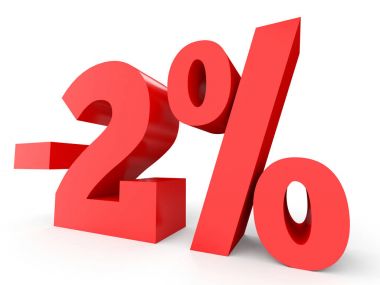 Minus two percent. Discount 2 %.