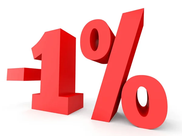 Minus one percent. Discount 1 %. — Stock fotografie