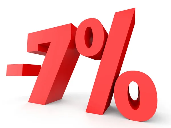Minus seven percent. Discount 7 %. — Stockfoto