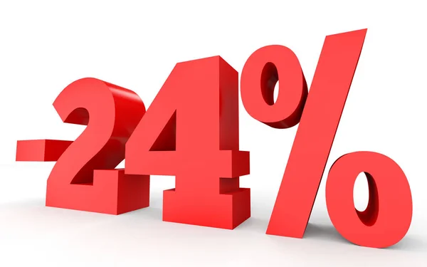 Minus twenty four percent. Discount 24 %. — Zdjęcie stockowe