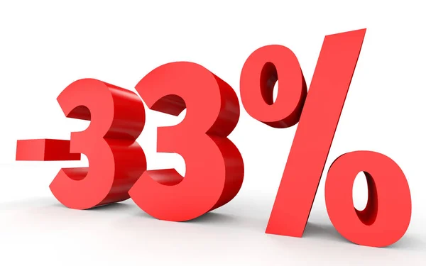 Minus thirty three percent. Discount 33 %. — 图库照片