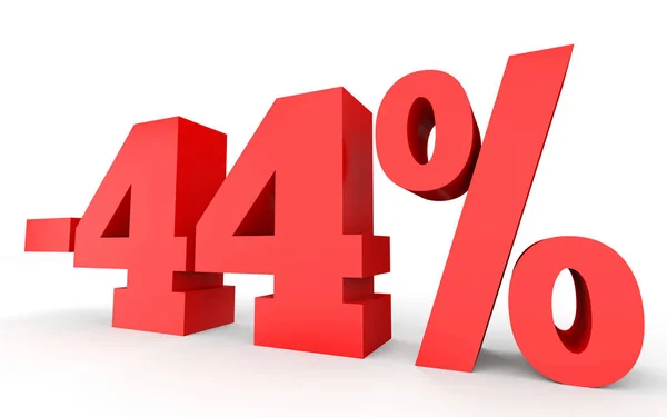 Minus forty four percent. Discount 44 %. — Stock Photo, Image