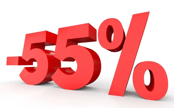 Minus fifty five percent. Discount 55 %. — 图库照片