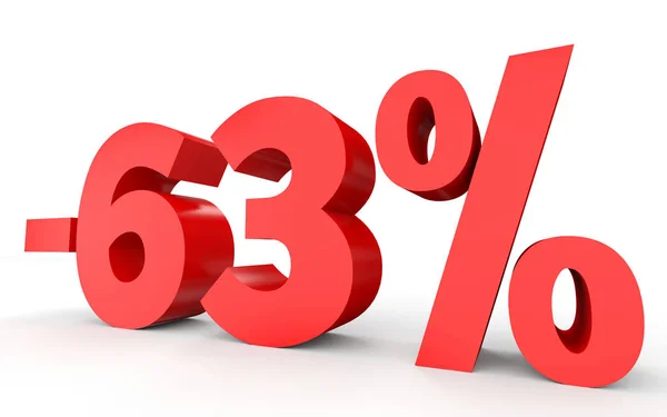 Minus sixty three percent. Discount 63 %. — Stockfoto