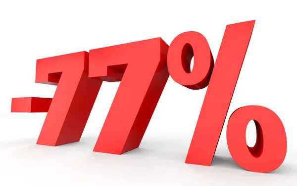 Minus seventy seven percent. Discount 77 %. — 图库照片