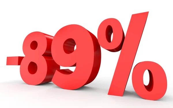 Minus eighty nine percent. Discount 89 %. — Stock Photo, Image