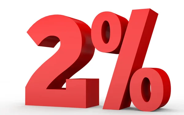 Two percent off. Discount 2 %. — Stock Photo, Image