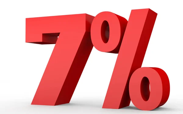 Seven percent off. Discount 7 %. — Stockfoto