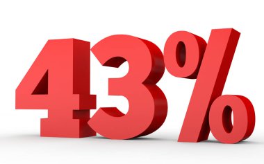 Forty three percent off. Discount 43 %.